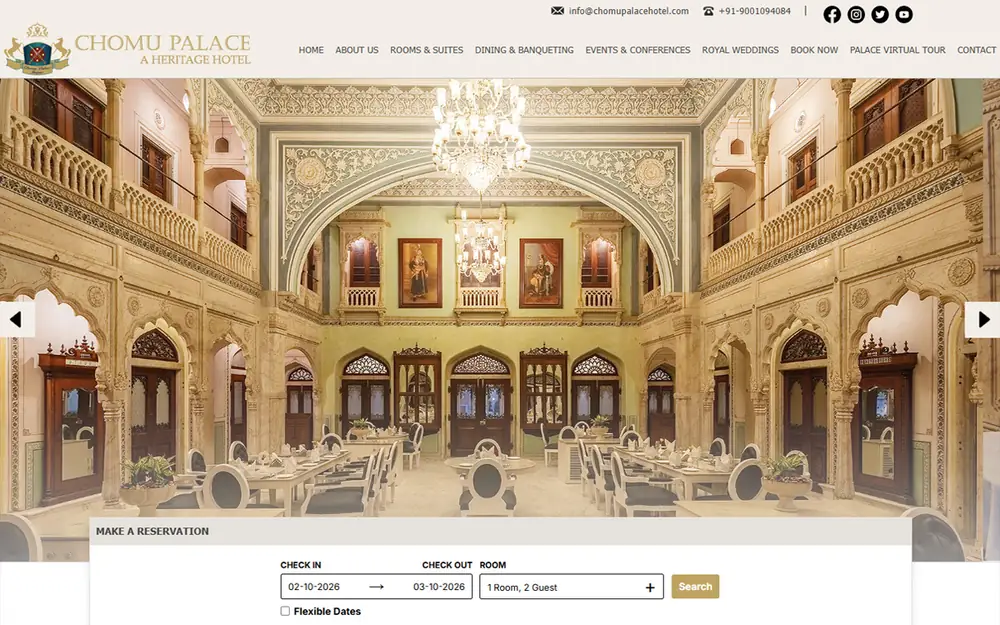 Chomu Palace – Heritage hotel